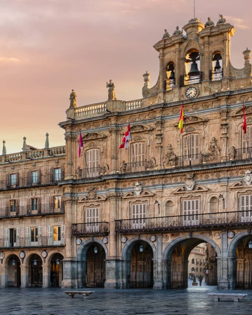 Plaza mayor de salamanca en Semana Santa